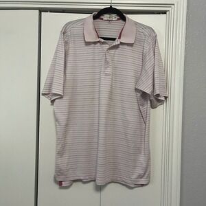 Fairway & Greene Golf Polo Shirt Mens Large Striped Athletic Casual